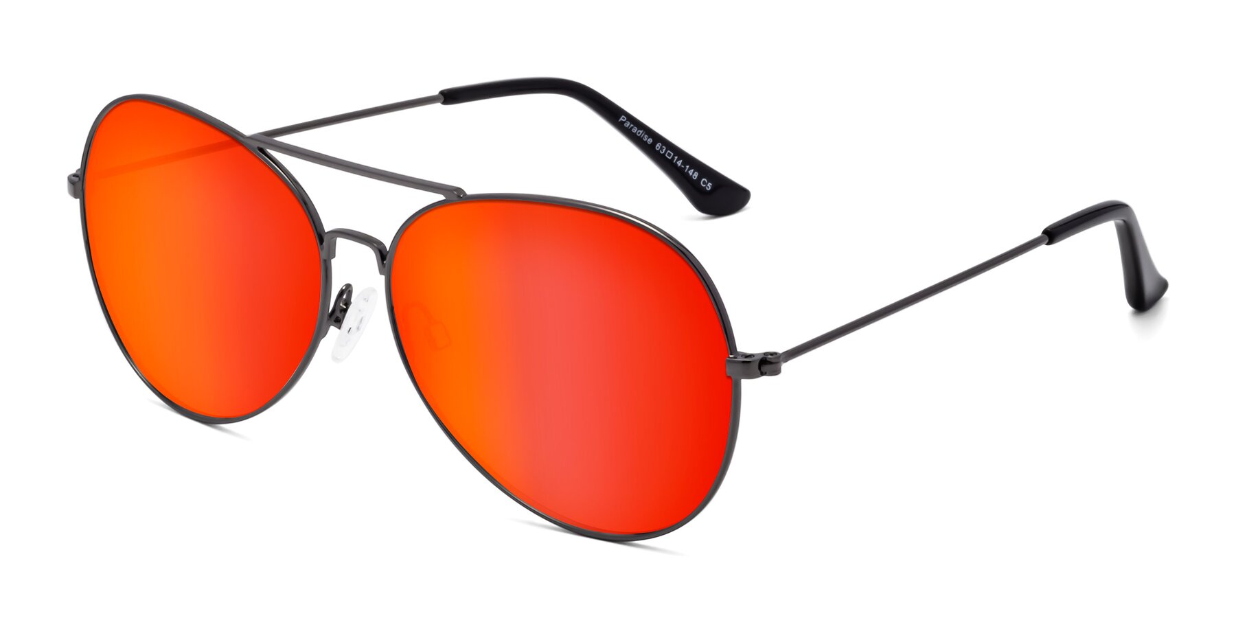 Angle of Paradise in Gunmetal with Red Gold Mirrored Lenses