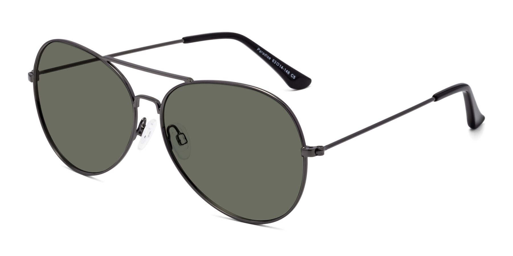 Angle of Paradise in Gunmetal with Gray Polarized Lenses