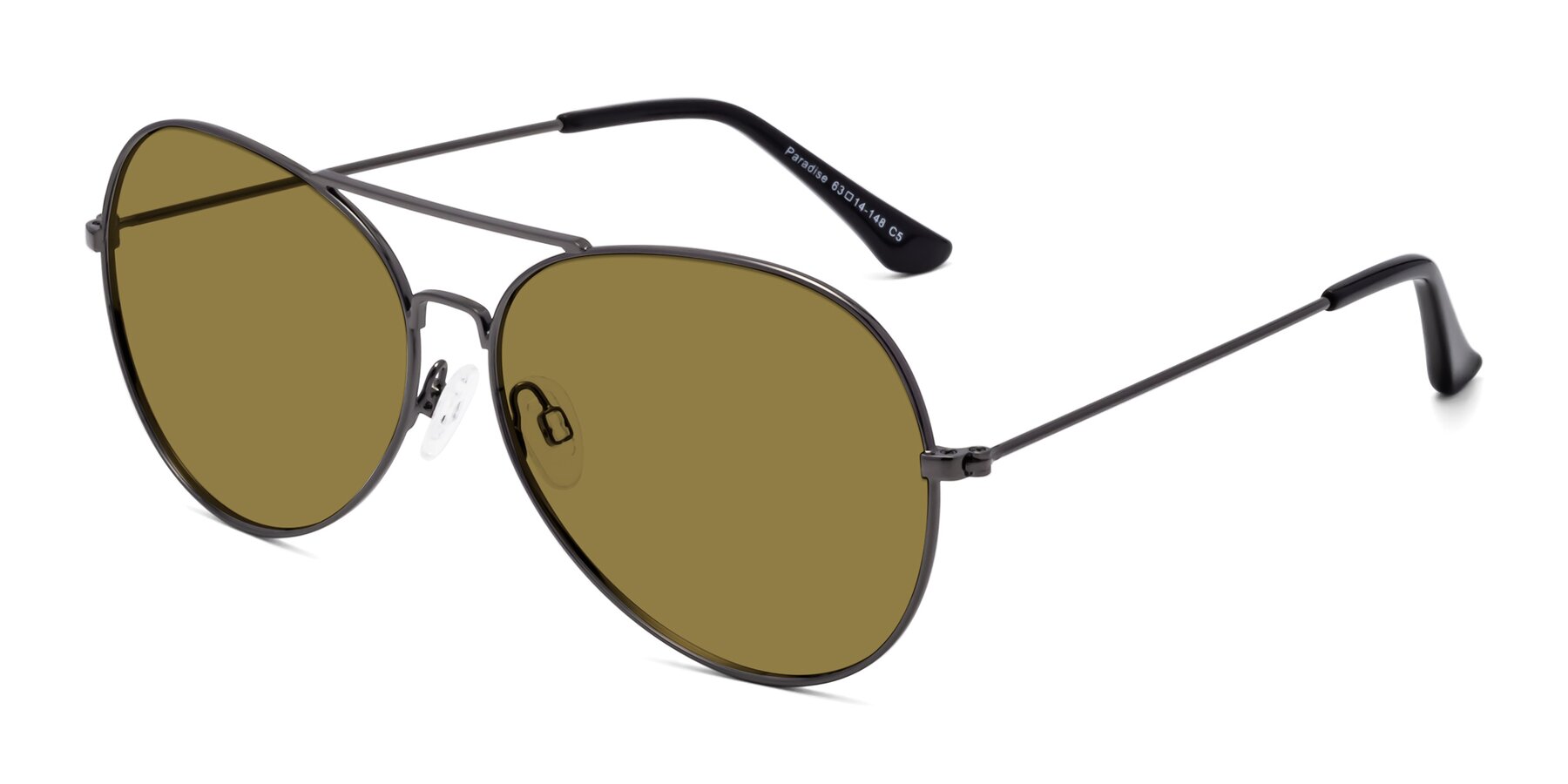 Angle of Paradise in Gunmetal with Brown Polarized Lenses