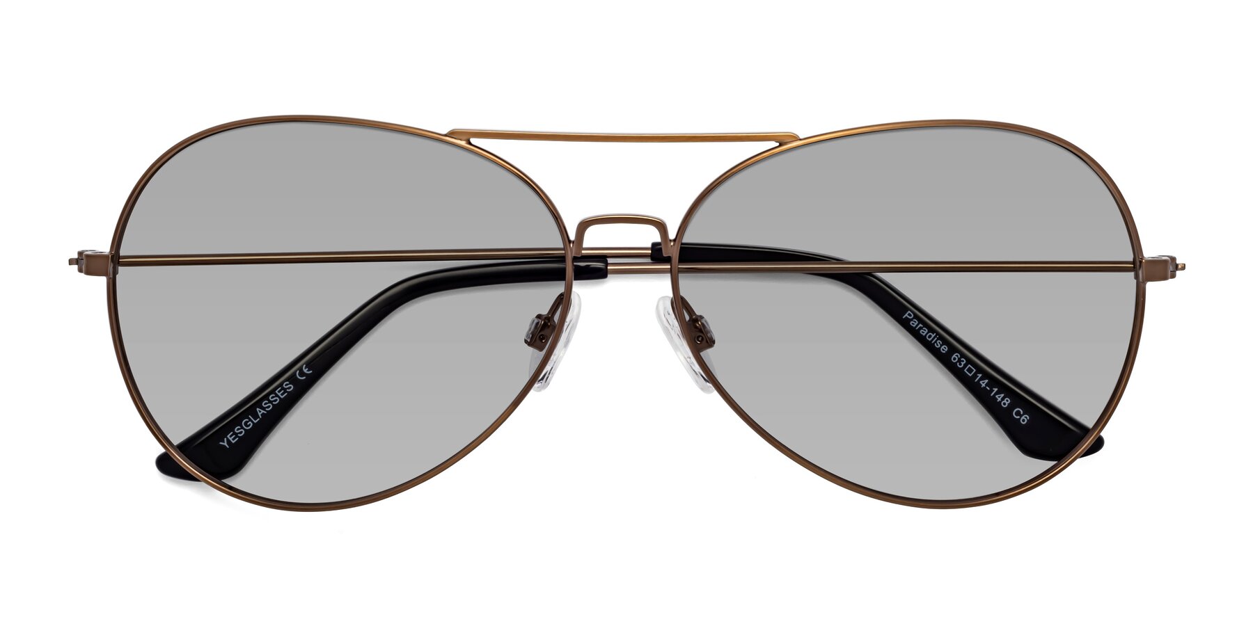 Folded Front of Paradise in Copper with Light Gray Tinted Lenses