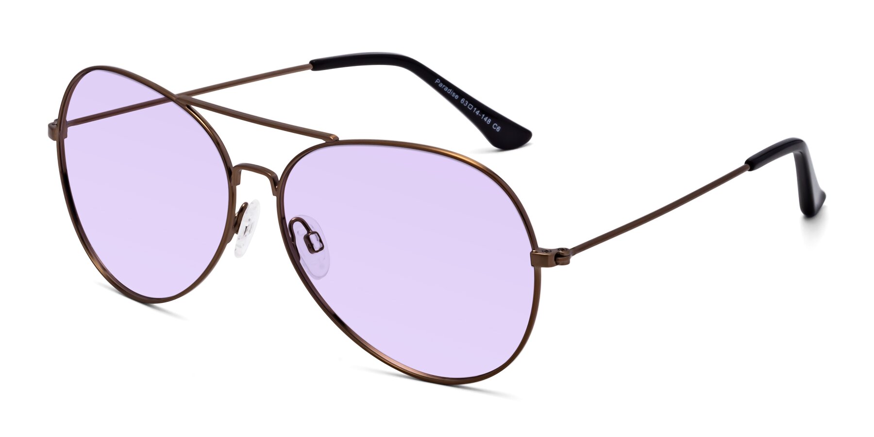 Angle of Paradise in Copper with Light Purple Tinted Lenses