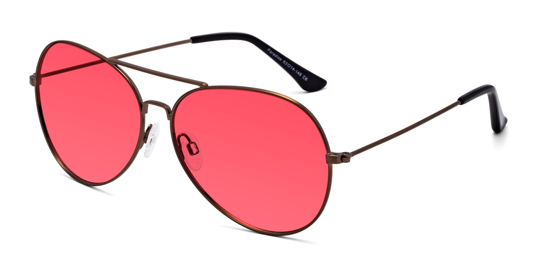 Angle of Paradise in Copper with Red Tinted Lenses