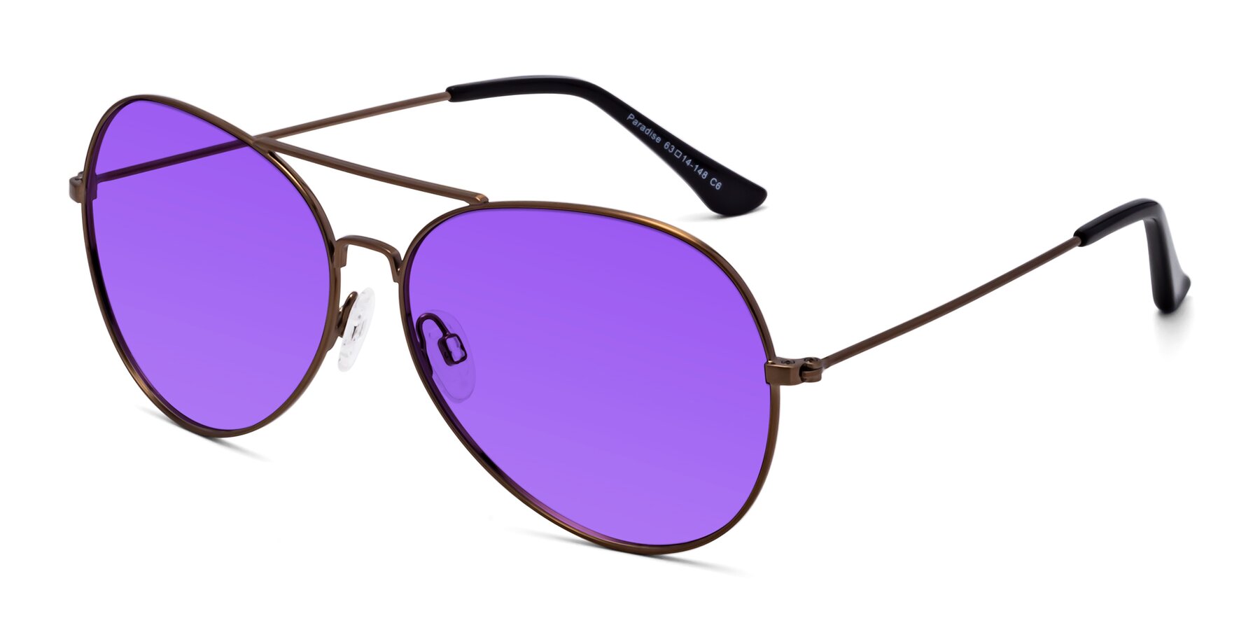 Angle of Paradise in Copper with Purple Tinted Lenses