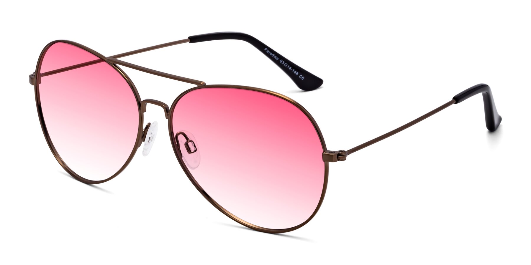 Angle of Paradise in Copper with Pink Gradient Lenses