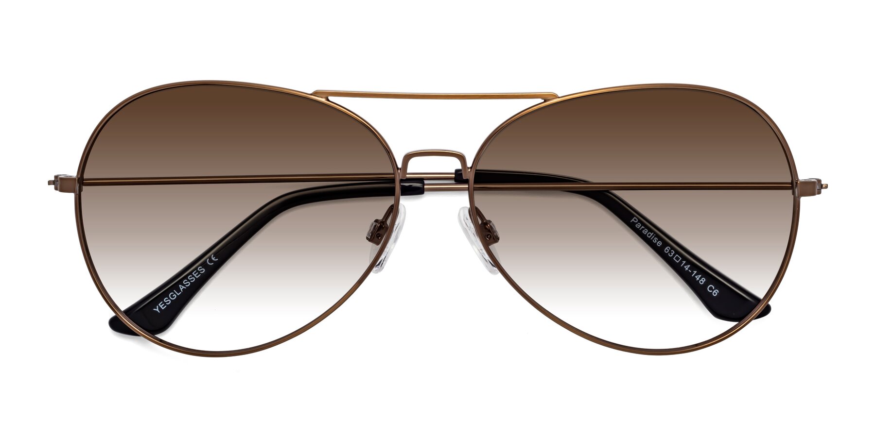 Folded Front of Paradise in Copper with Brown Gradient Lenses