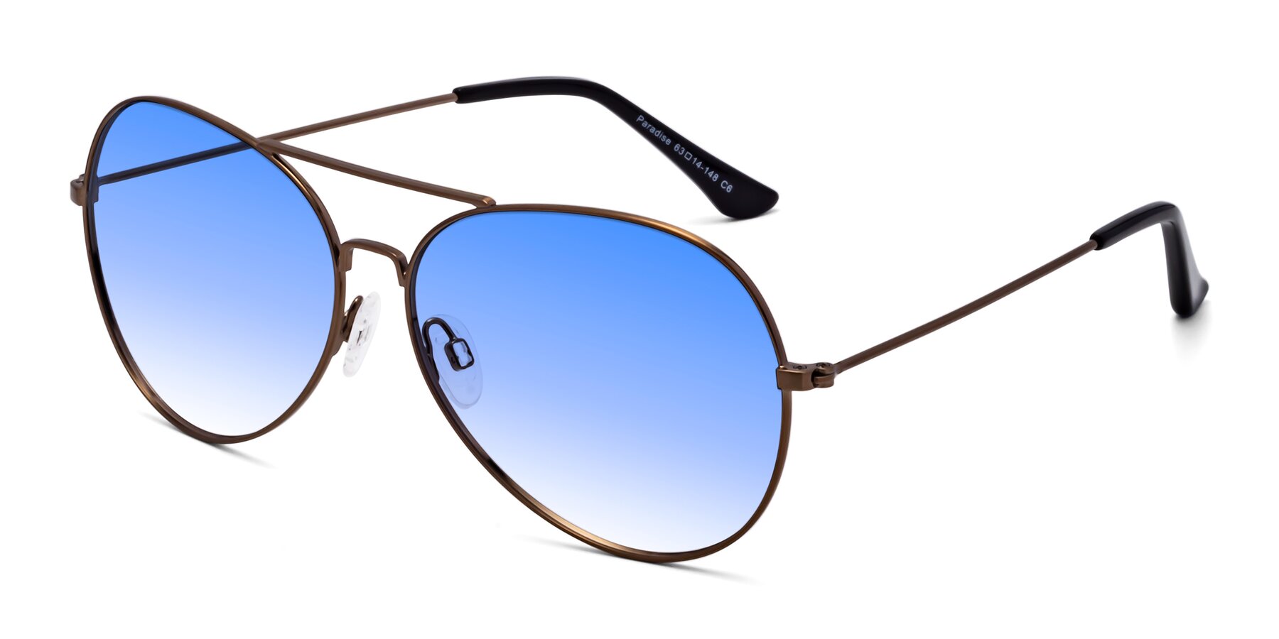 Angle of Paradise in Copper with Blue Gradient Lenses