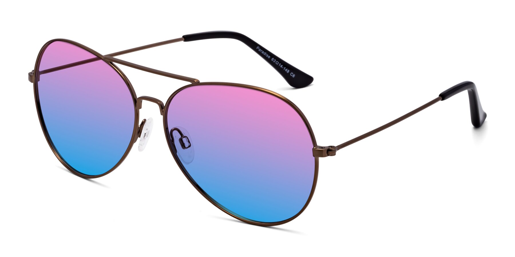 Angle of Paradise in Copper with Pink / Blue Gradient Lenses