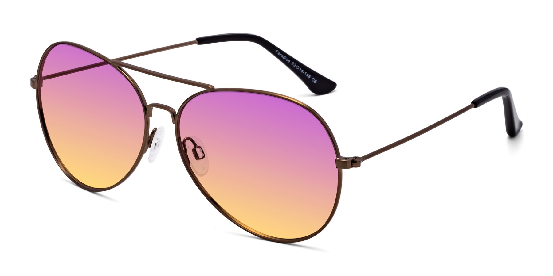 Angle of Paradise in Copper with Purple / Yellow Gradient Lenses