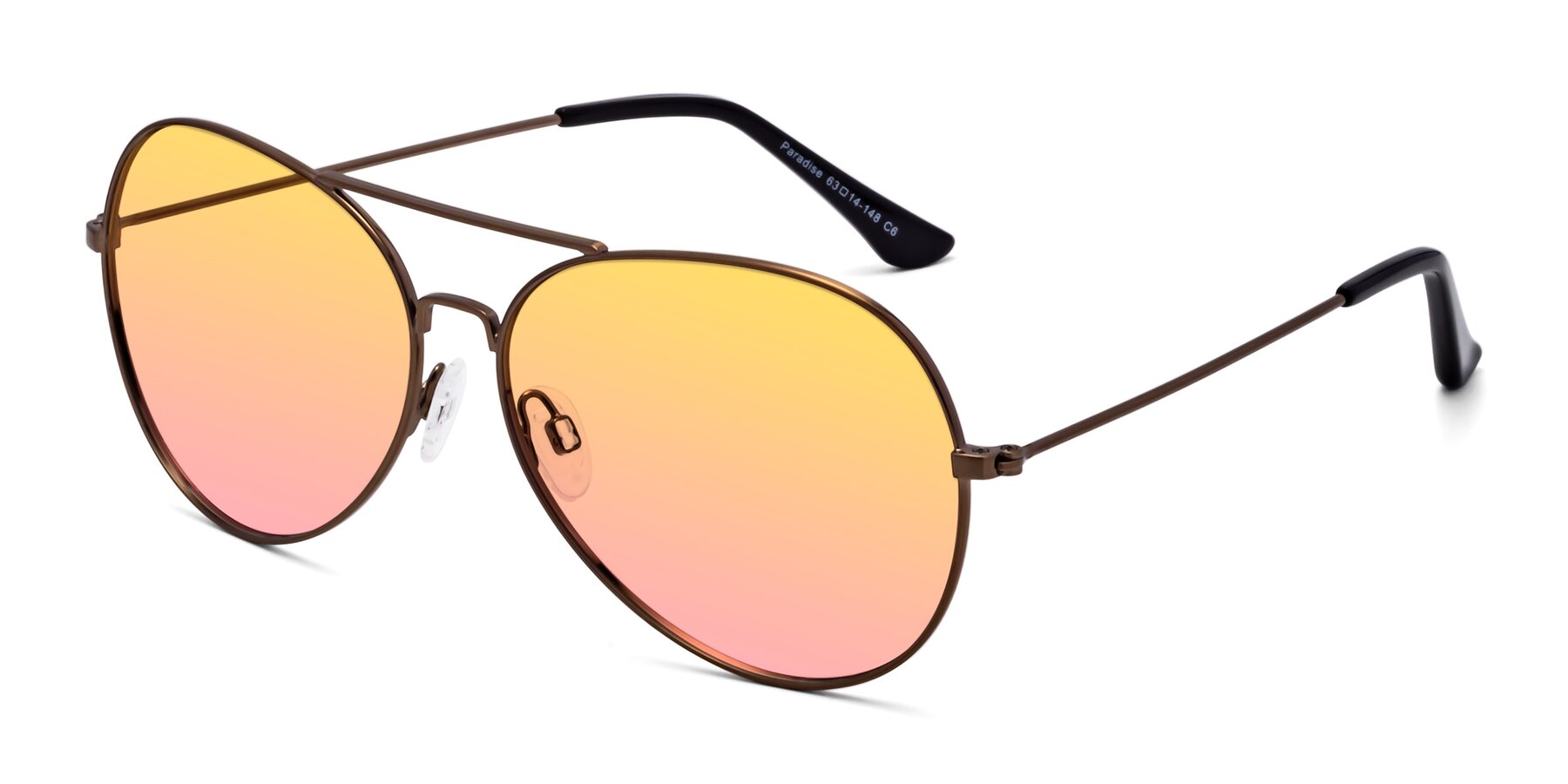 Angle of Paradise in Copper with Yellow / Pink Gradient Lenses