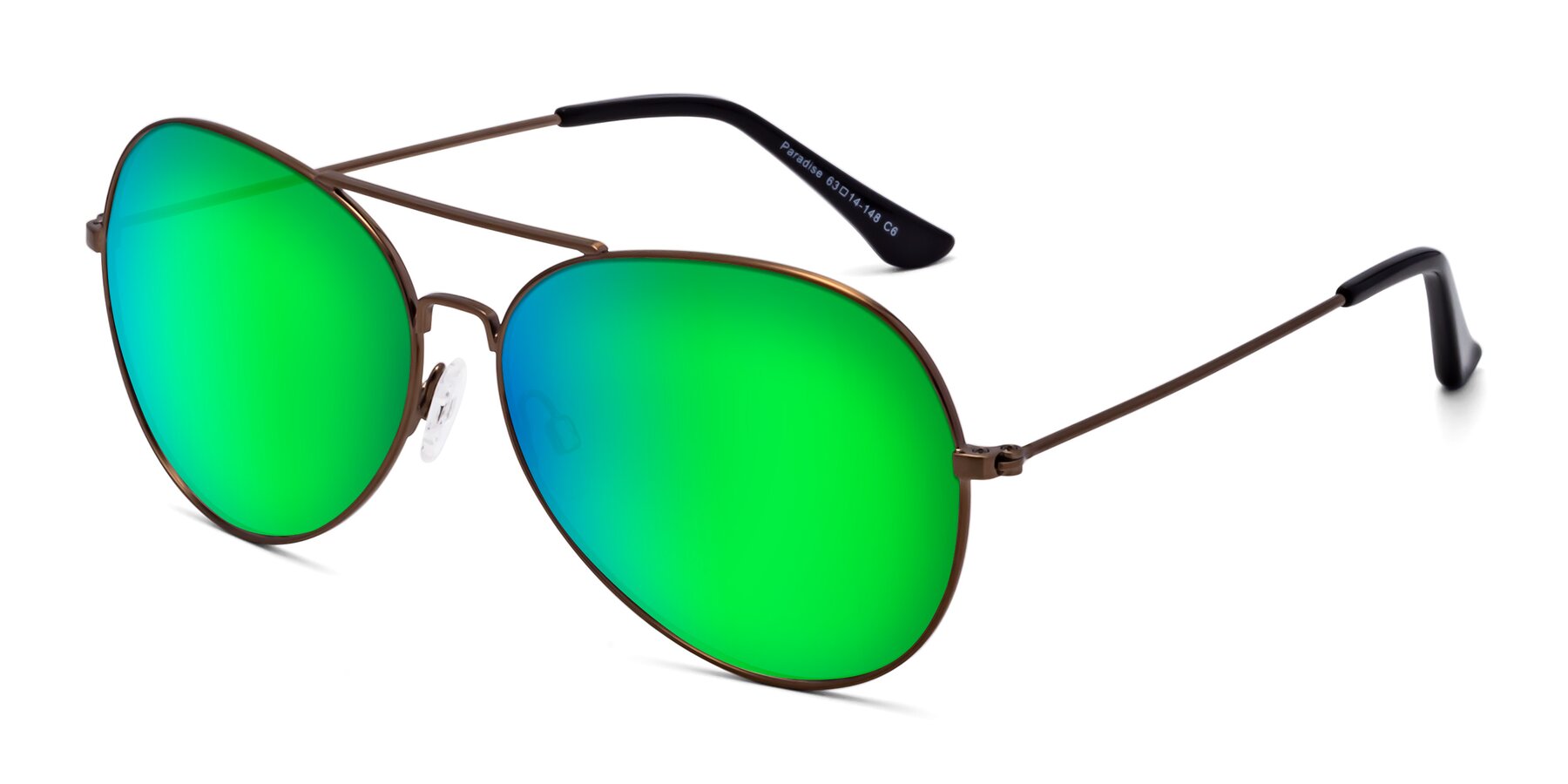 Angle of Paradise in Copper with Green Mirrored Lenses