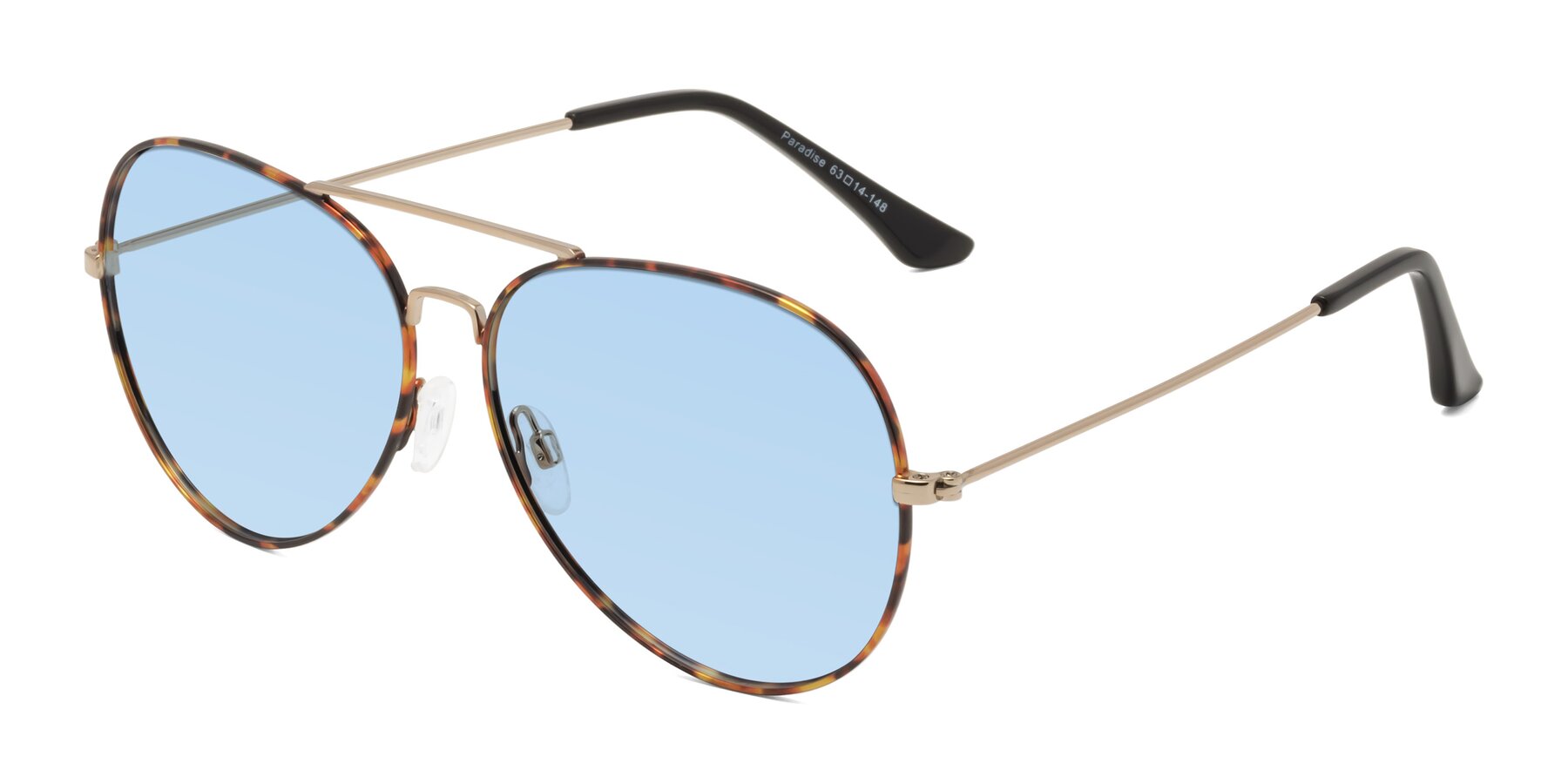 Angle of Paradise in Tortoise with Light Blue Tinted Lenses