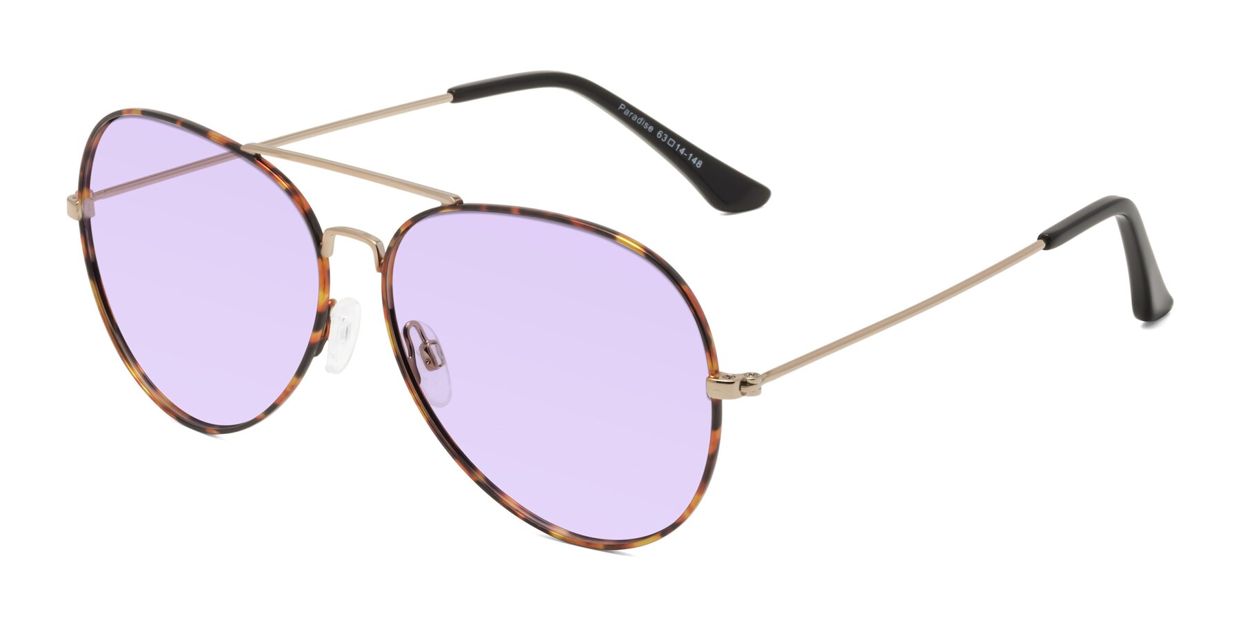 Angle of Paradise in Tortoise with Light Purple Tinted Lenses
