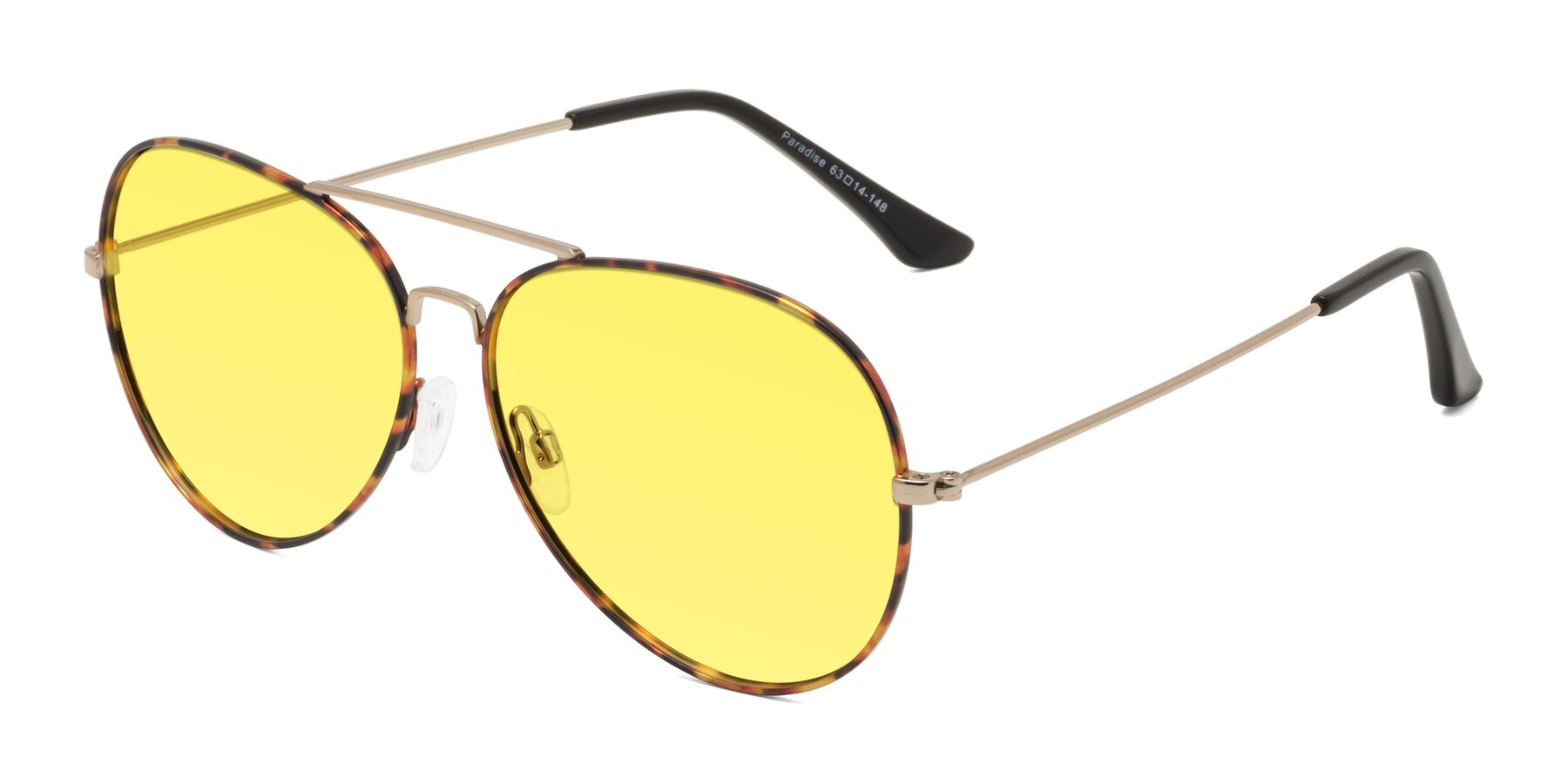 Angle of Paradise in Tortoise with Medium Yellow Tinted Lenses