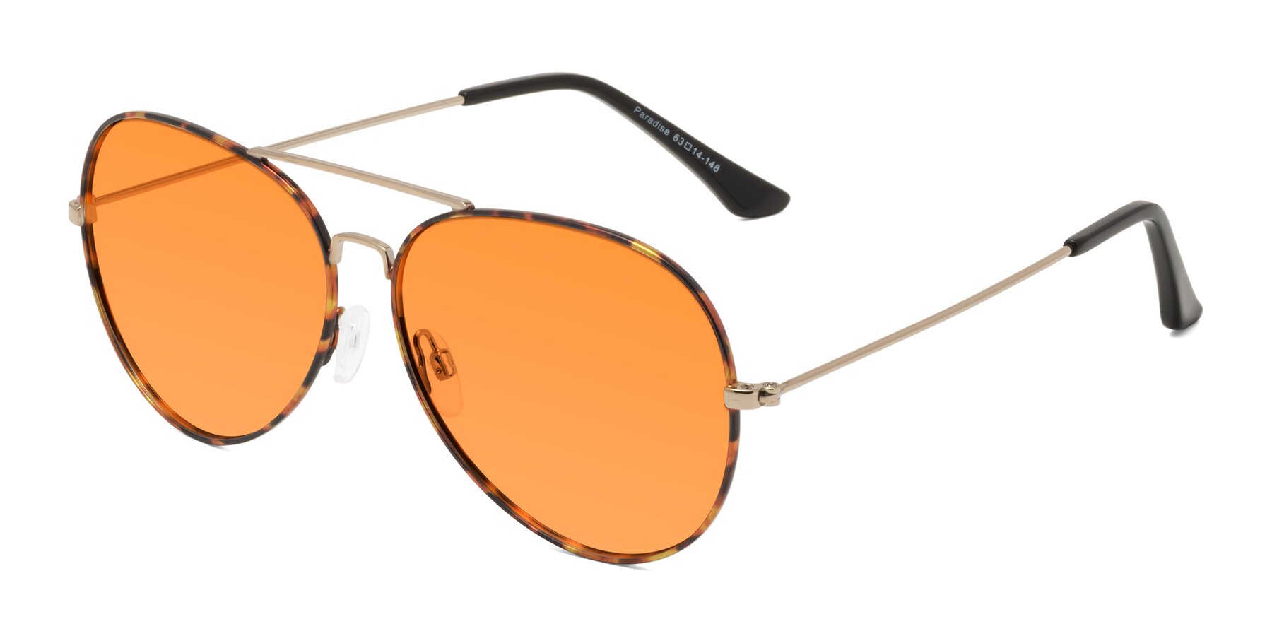 Angle of Paradise in Tortoise with Orange Tinted Lenses