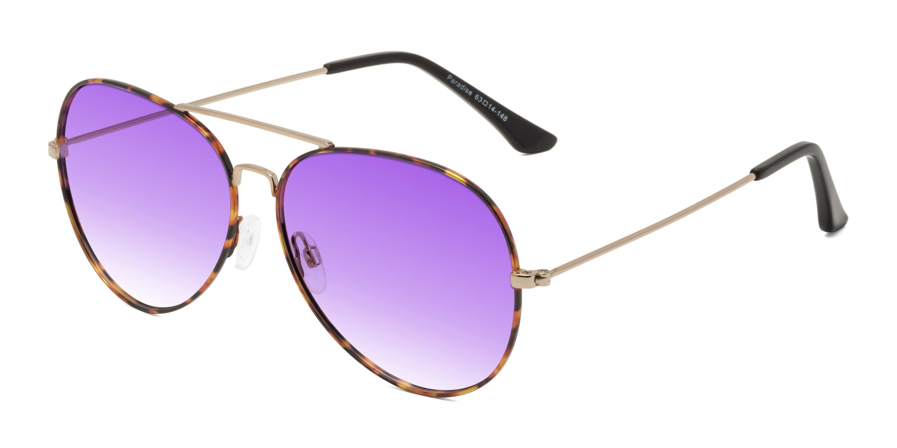 Angle of Paradise in Tortoise with Purple Gradient Lenses