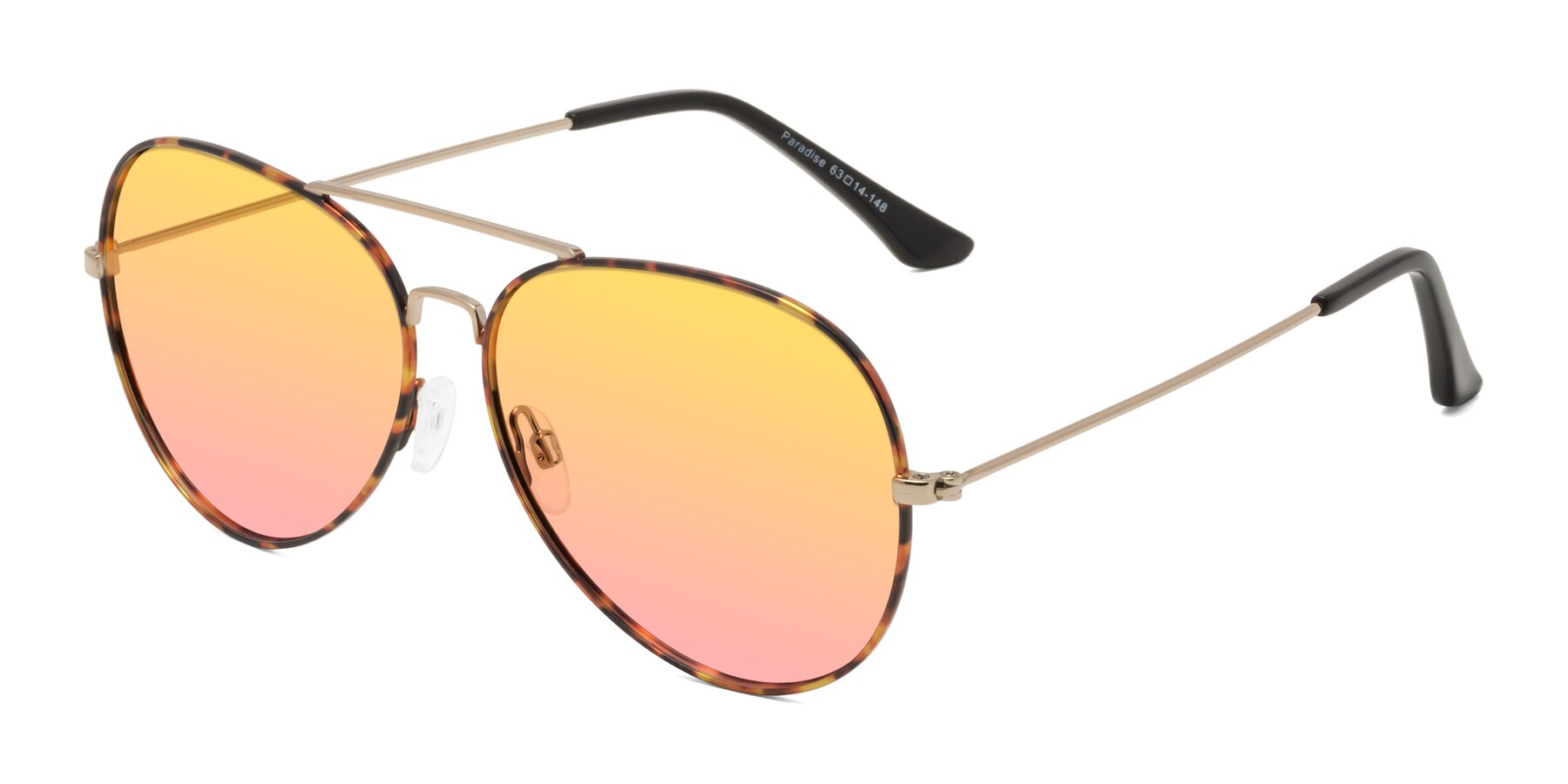 Angle of Paradise in Tortoise with Yellow / Pink Gradient Lenses