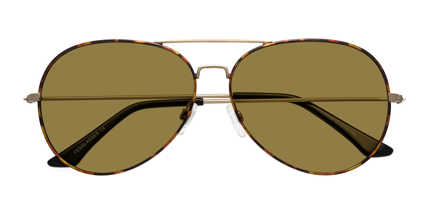 Folded Front of Paradise in Tortoise with Brown Polarized Lenses