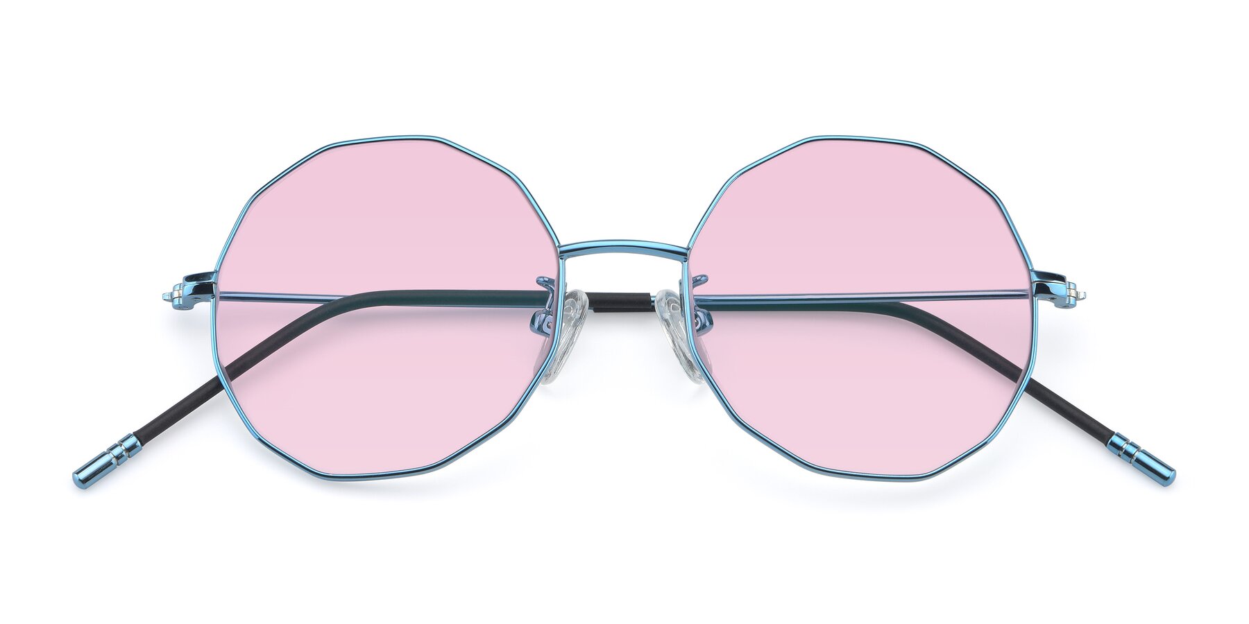 Folded Front of Dreamer in Blue with Light Pink Tinted Lenses