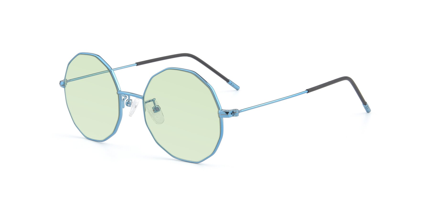 Angle of Dreamer in Blue with Light Green Tinted Lenses