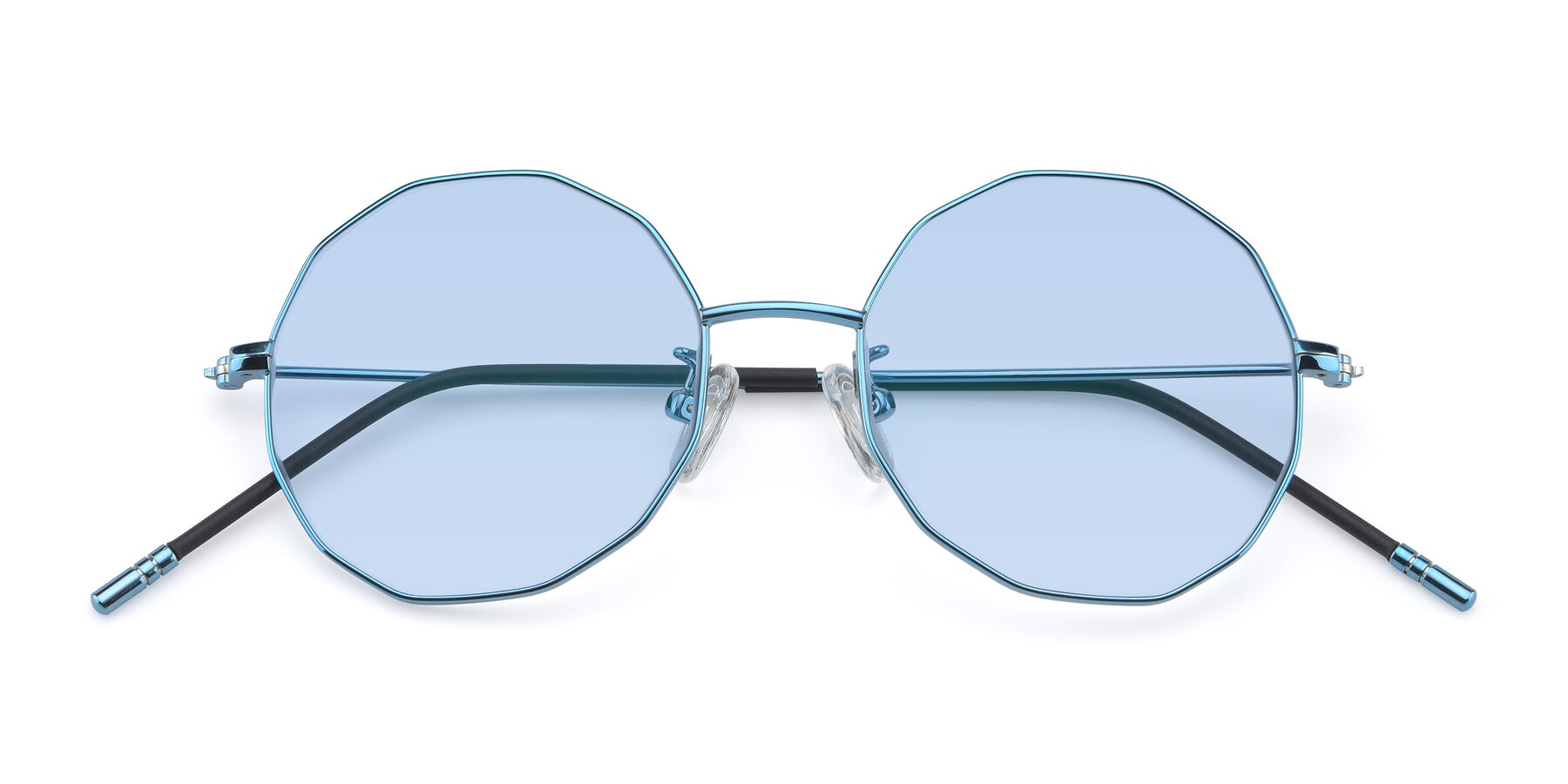 Folded Front of Dreamer in Blue with Light Blue Tinted Lenses
