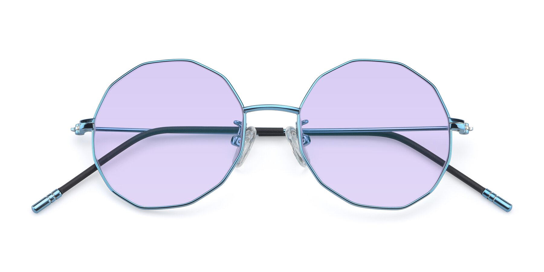 Folded Front of Dreamer in Blue with Light Purple Tinted Lenses