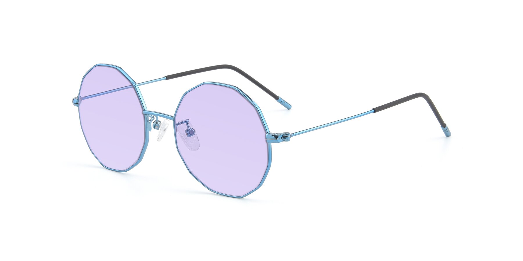 Angle of Dreamer in Blue with Light Purple Tinted Lenses