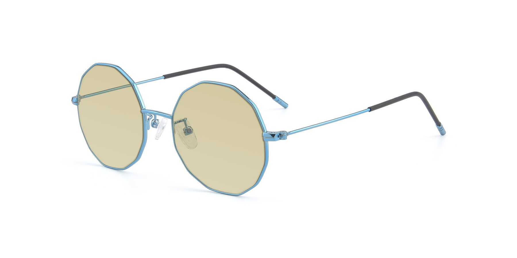 Angle of Dreamer in Blue with Light Champagne Tinted Lenses