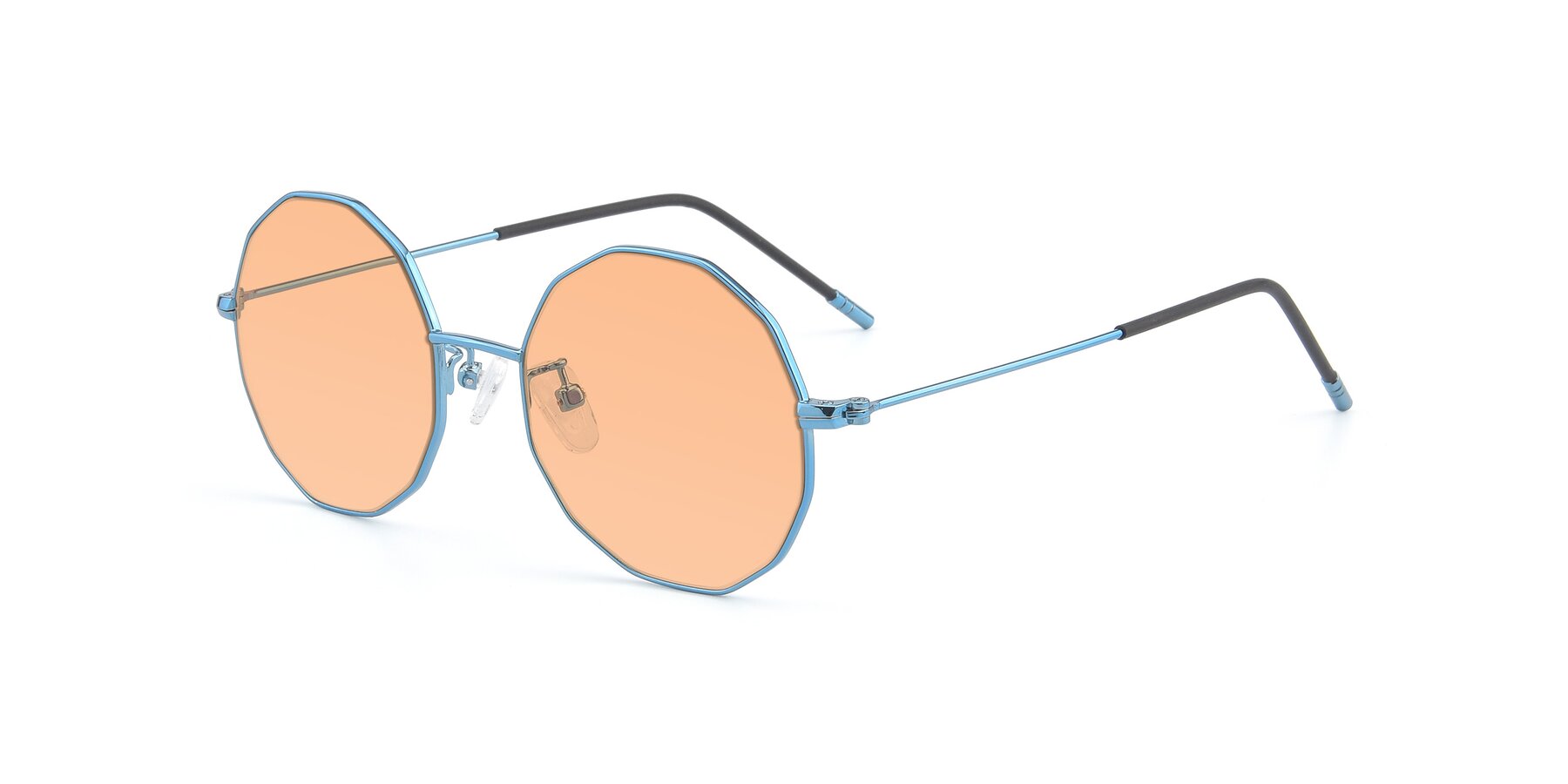 Angle of Dreamer in Blue with Light Orange Tinted Lenses