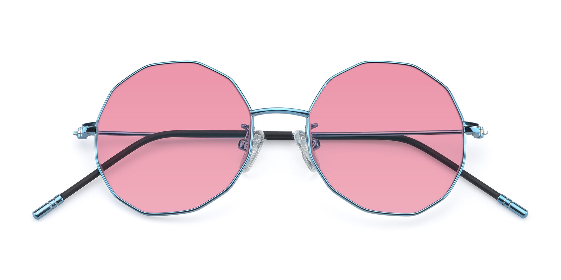 Folded Front of Dreamer in Blue with Pink Tinted Lenses