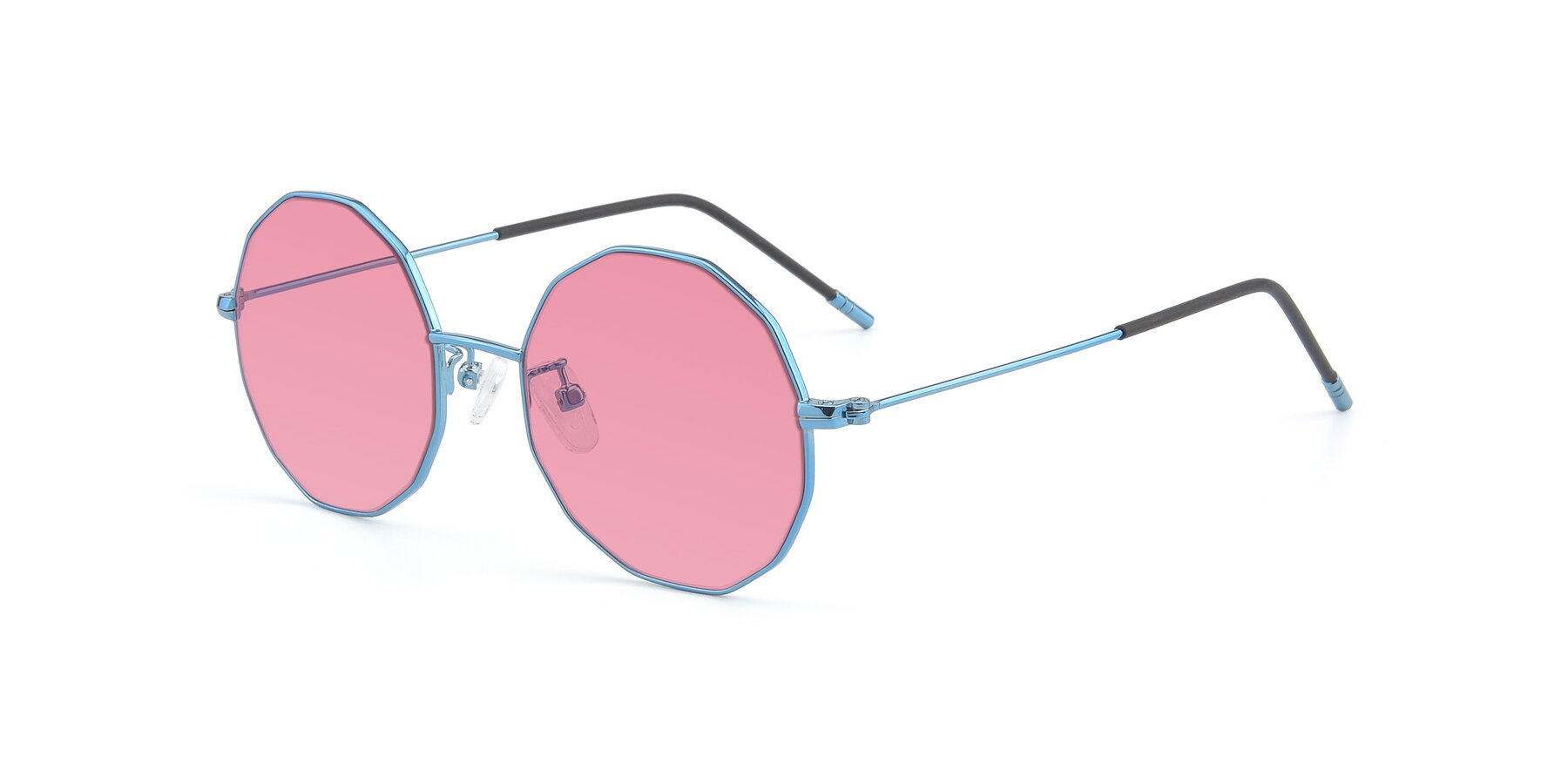 Angle of Dreamer in Blue with Pink Tinted Lenses