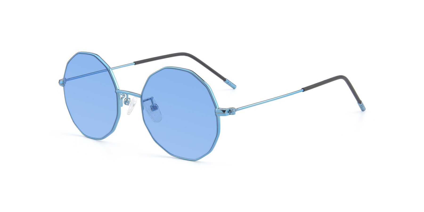 Angle of Dreamer in Blue with Medium Blue Tinted Lenses