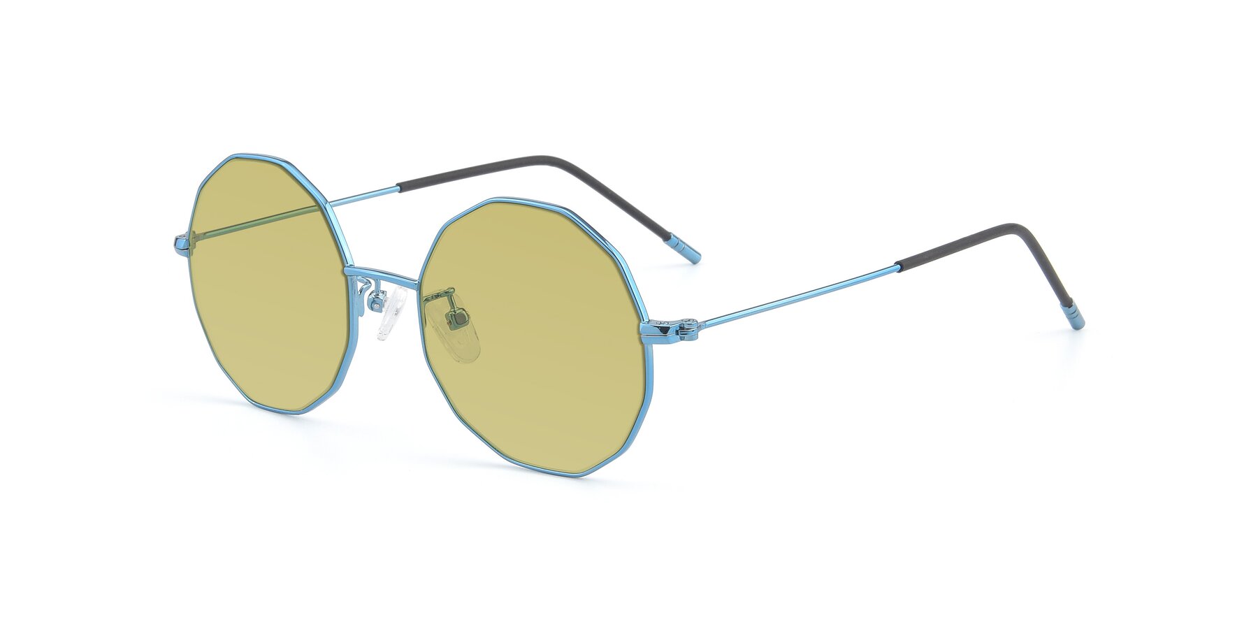 Angle of Dreamer in Blue with Medium Champagne Tinted Lenses
