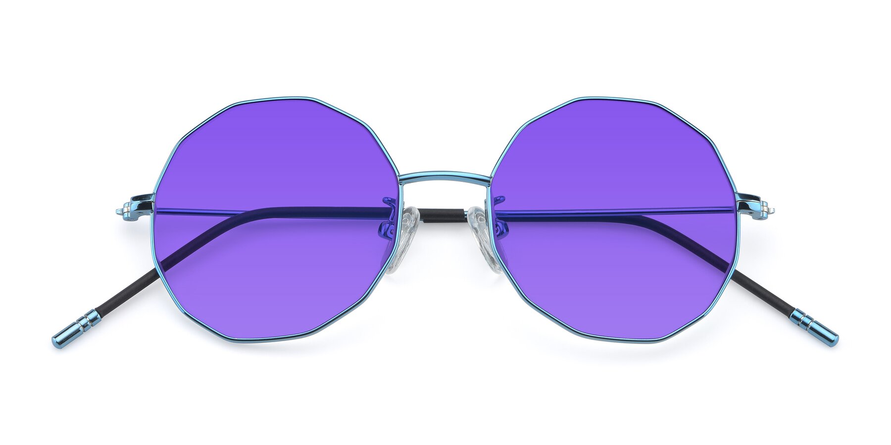 Folded Front of Dreamer in Blue with Purple Tinted Lenses