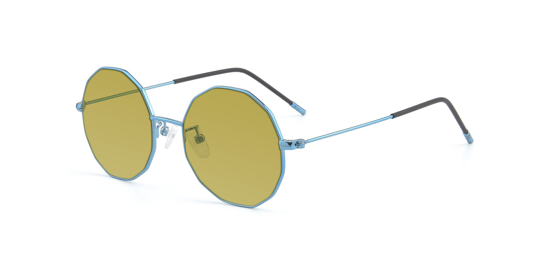 Angle of Dreamer in Blue with Champagne Tinted Lenses