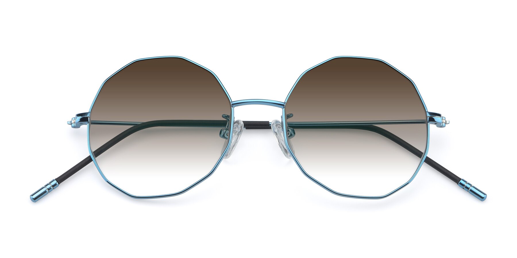 Folded Front of Dreamer in Blue with Brown Gradient Lenses