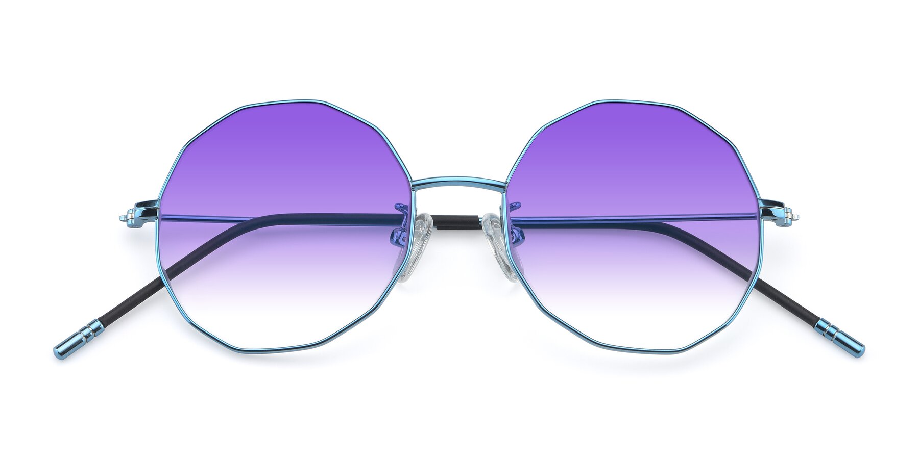 Folded Front of Dreamer in Blue with Purple Gradient Lenses