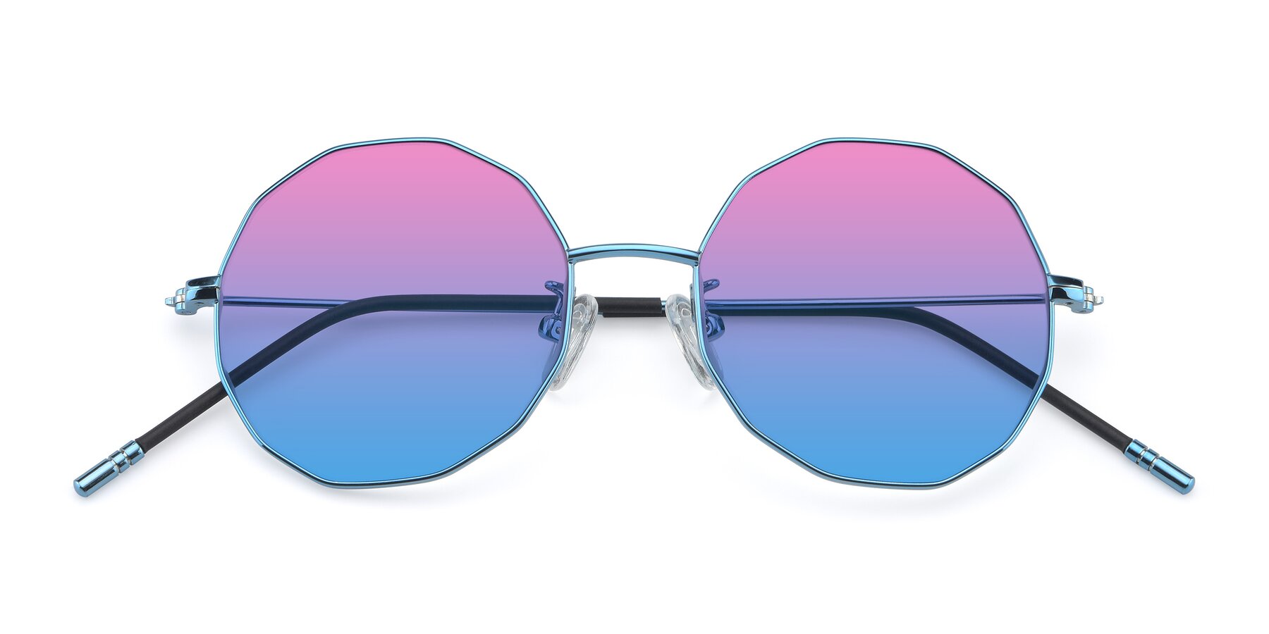 Folded Front of Dreamer in Blue with Pink / Blue Gradient Lenses