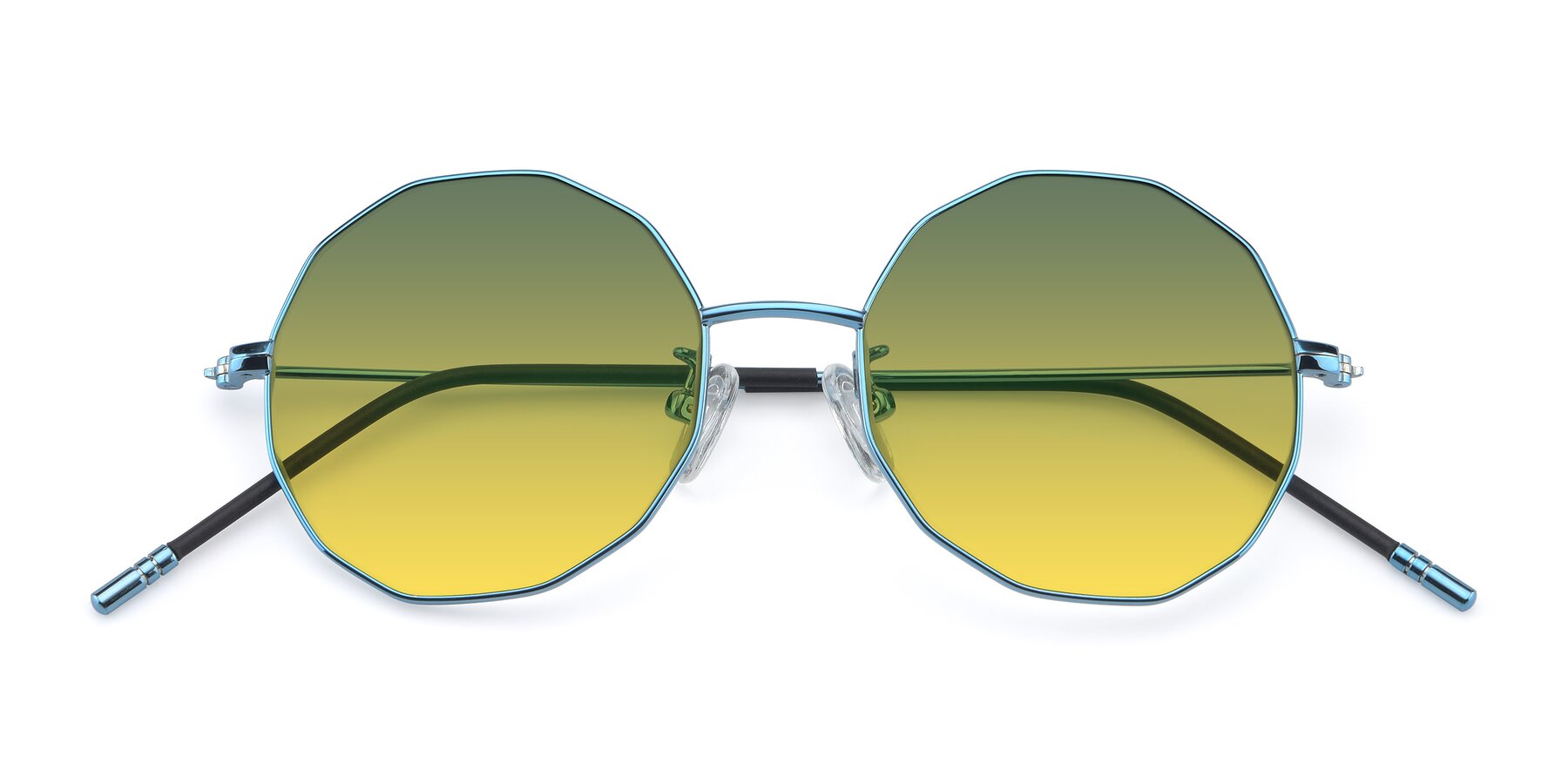 Folded Front of Dreamer in Blue with Green / Yellow Gradient Lenses
