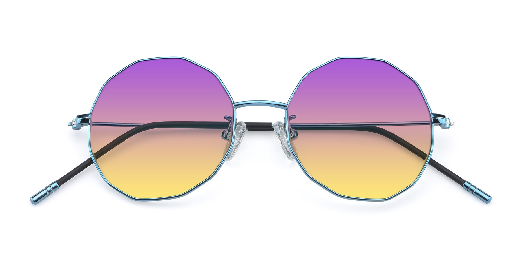 Folded Front of Dreamer in Blue with Purple / Yellow Gradient Lenses