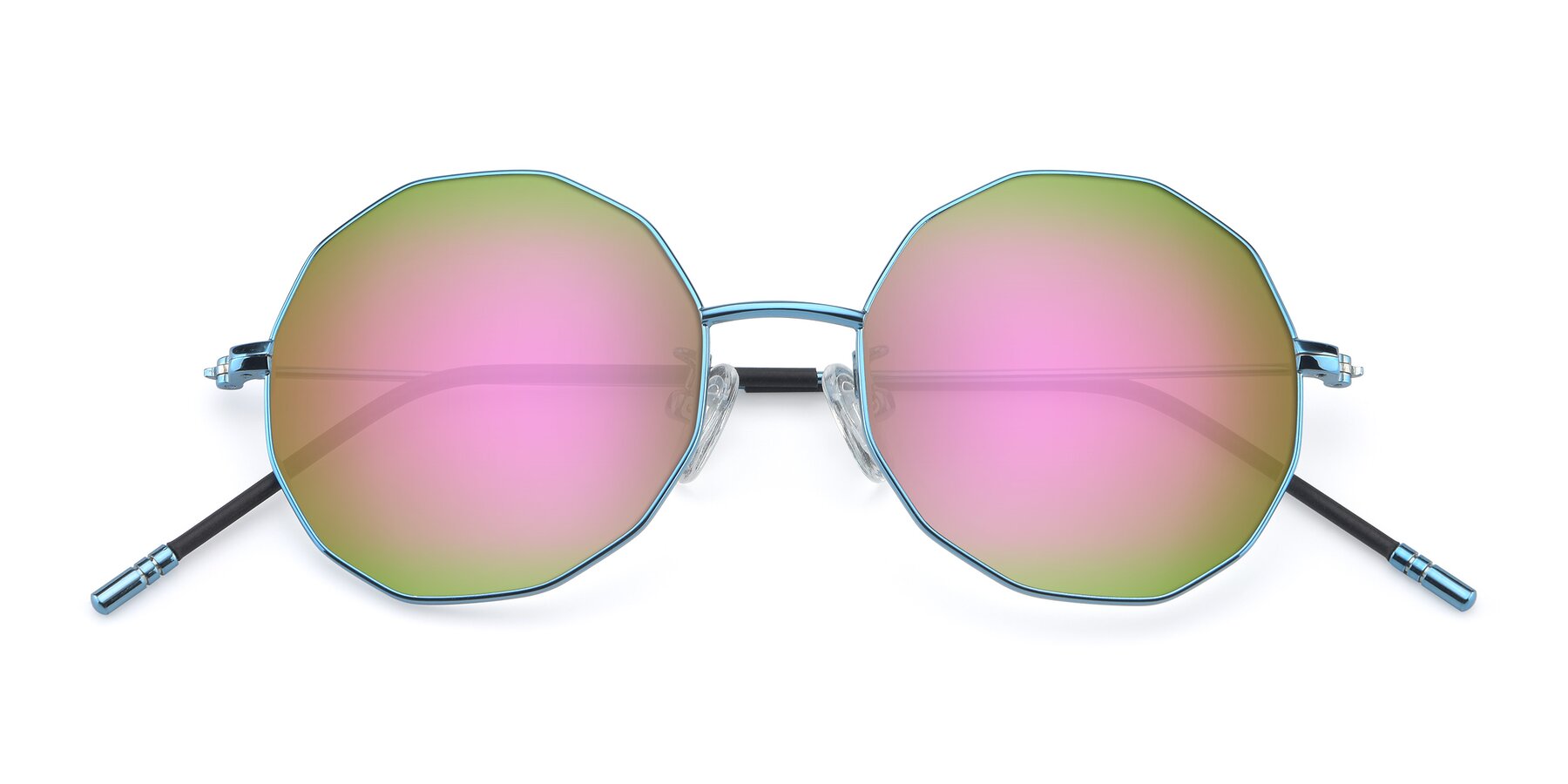 Folded Front of Dreamer in Blue with Pink Mirrored Lenses