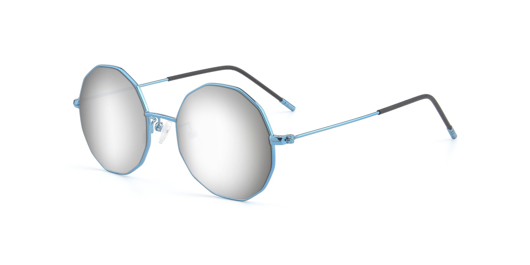 Angle of Dreamer in Blue with Silver Mirrored Lenses