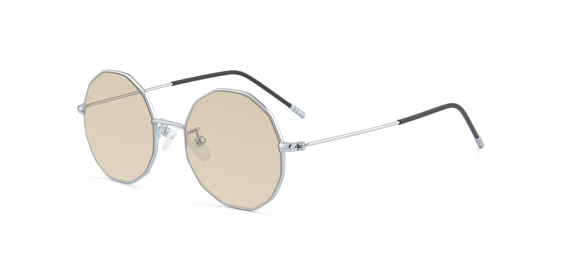 Angle of Dreamer in Silver with Light Brown Tinted Lenses