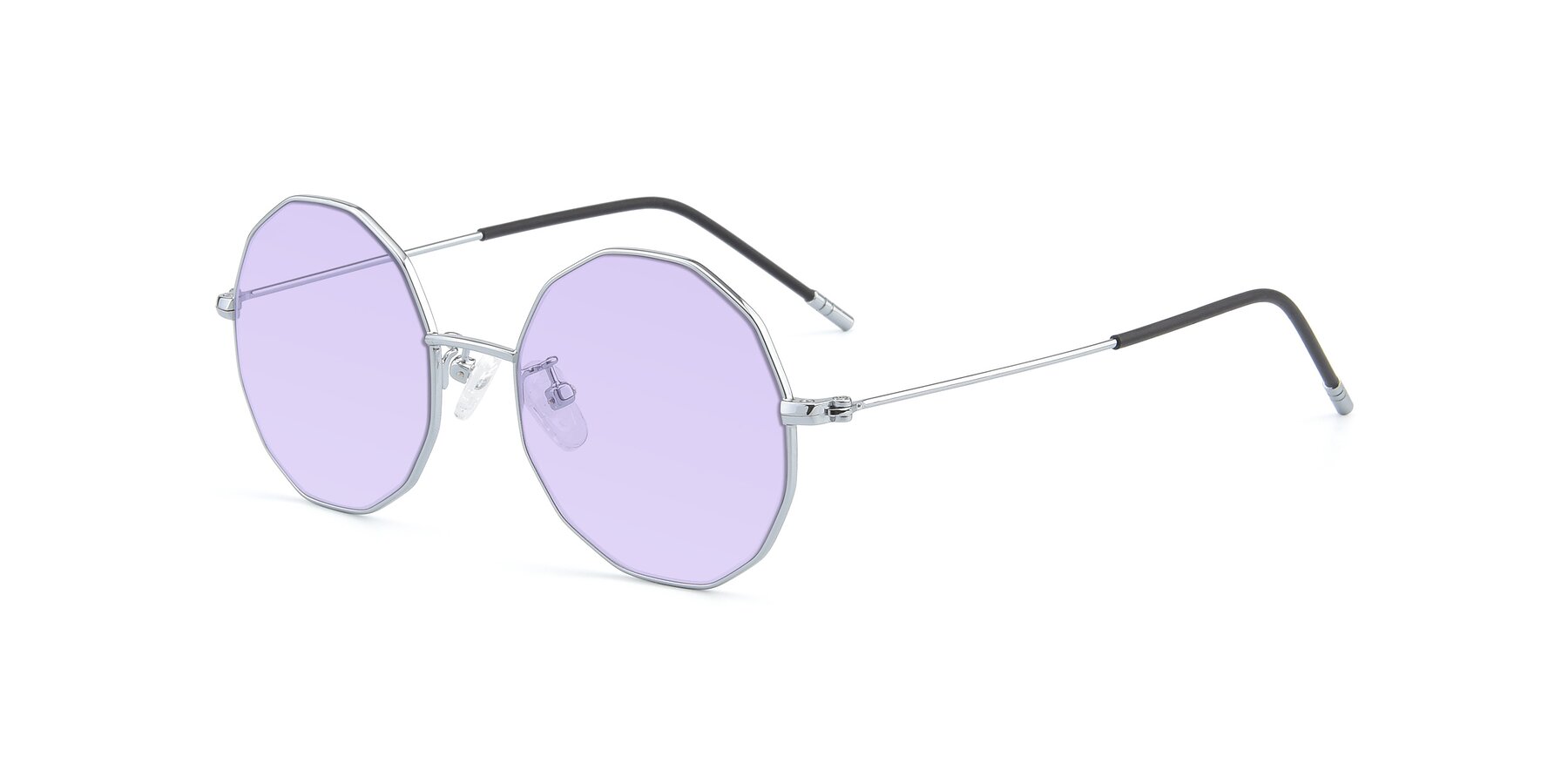 Angle of Dreamer in Silver with Light Purple Tinted Lenses