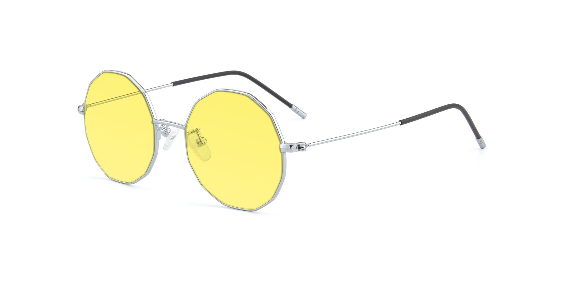 Angle of Dreamer in Silver with Medium Yellow Tinted Lenses