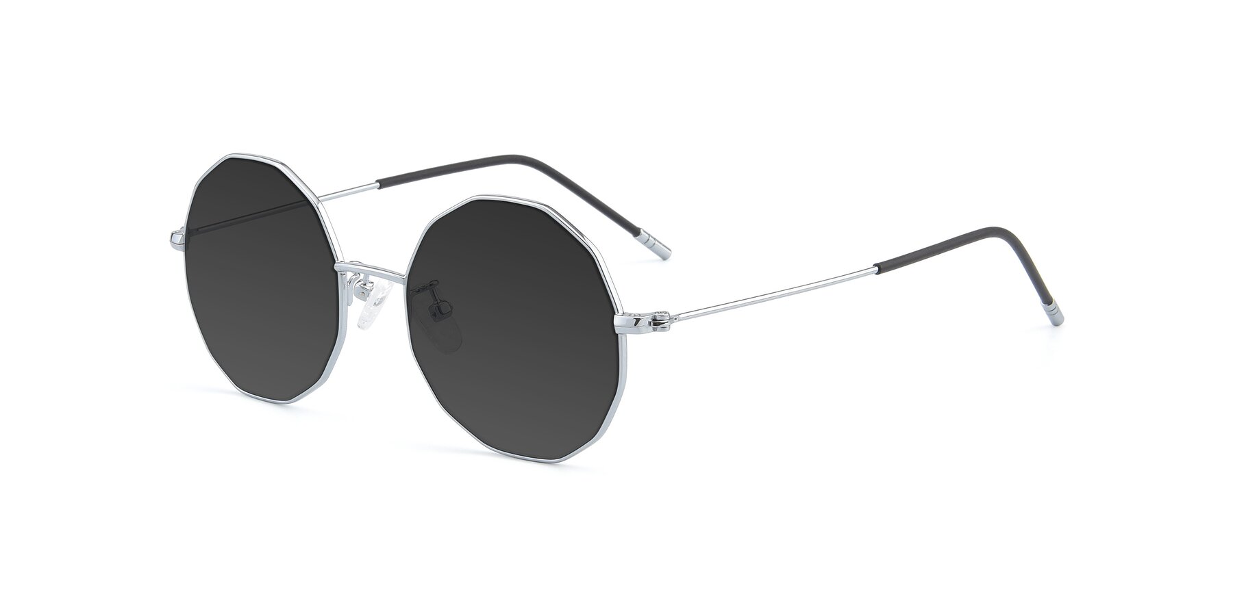 Angle of Dreamer in Silver with Gray Tinted Lenses