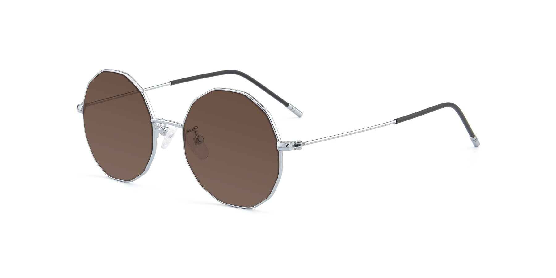 Angle of Dreamer in Silver with Brown Tinted Lenses