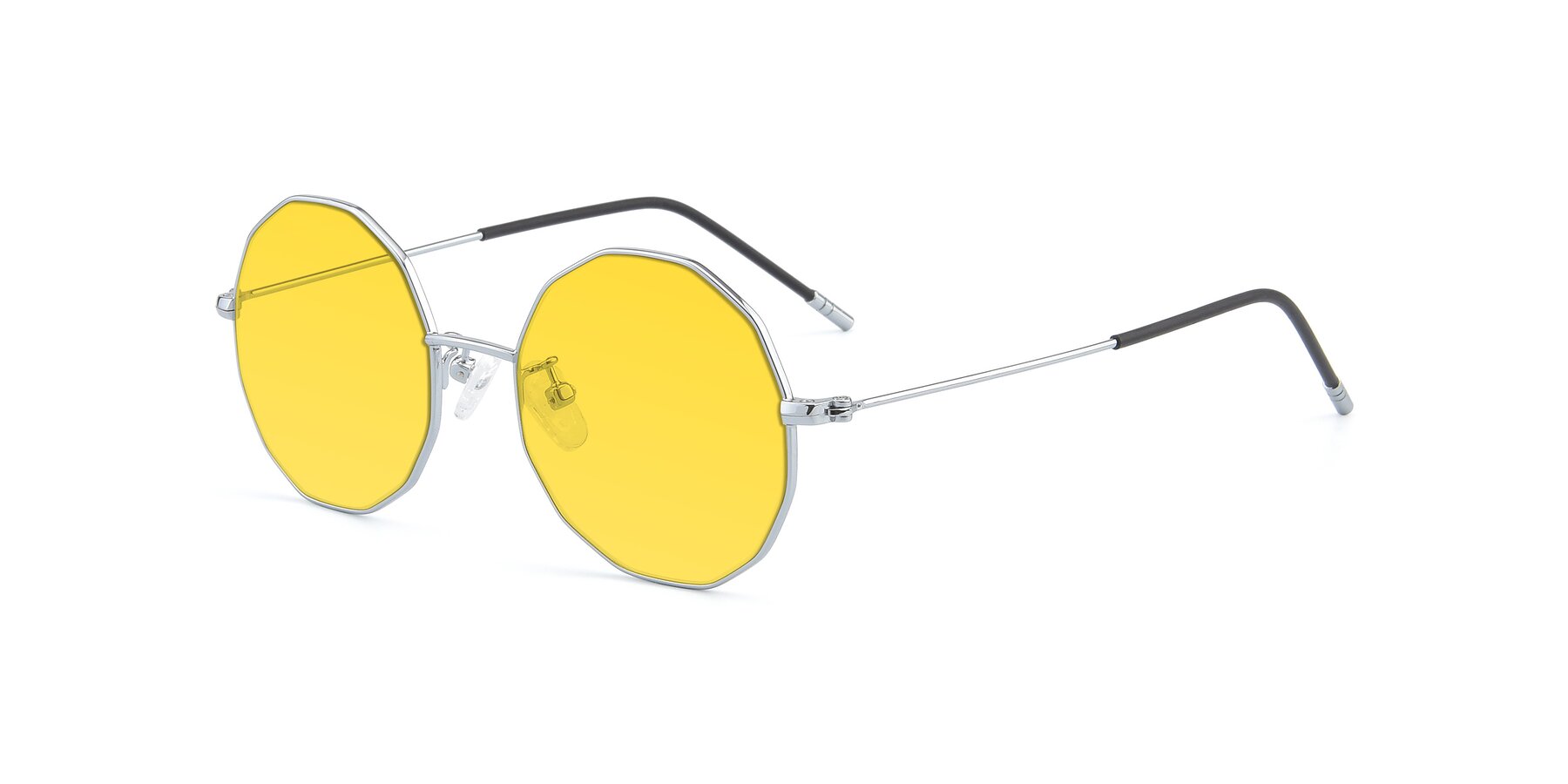 Angle of Dreamer in Silver with Yellow Tinted Lenses