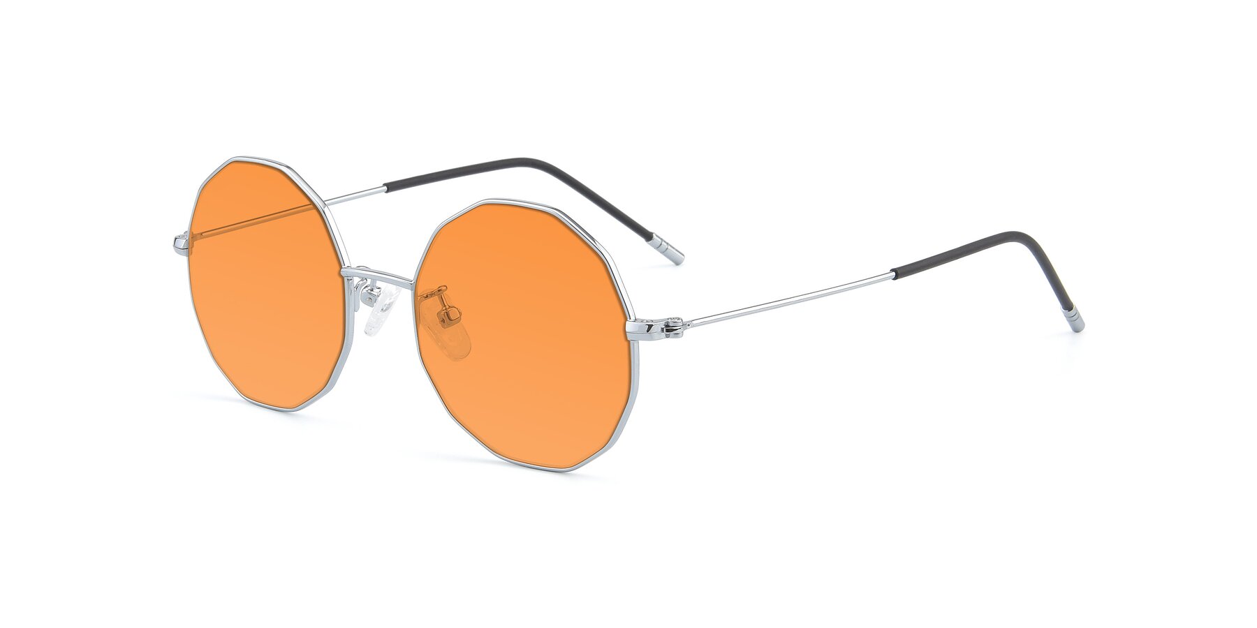 Angle of Dreamer in Silver with Orange Tinted Lenses