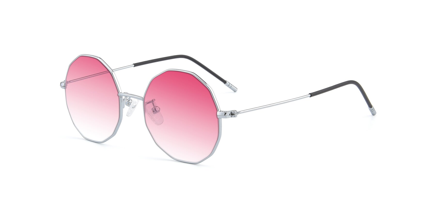 Angle of Dreamer in Silver with Pink Gradient Lenses