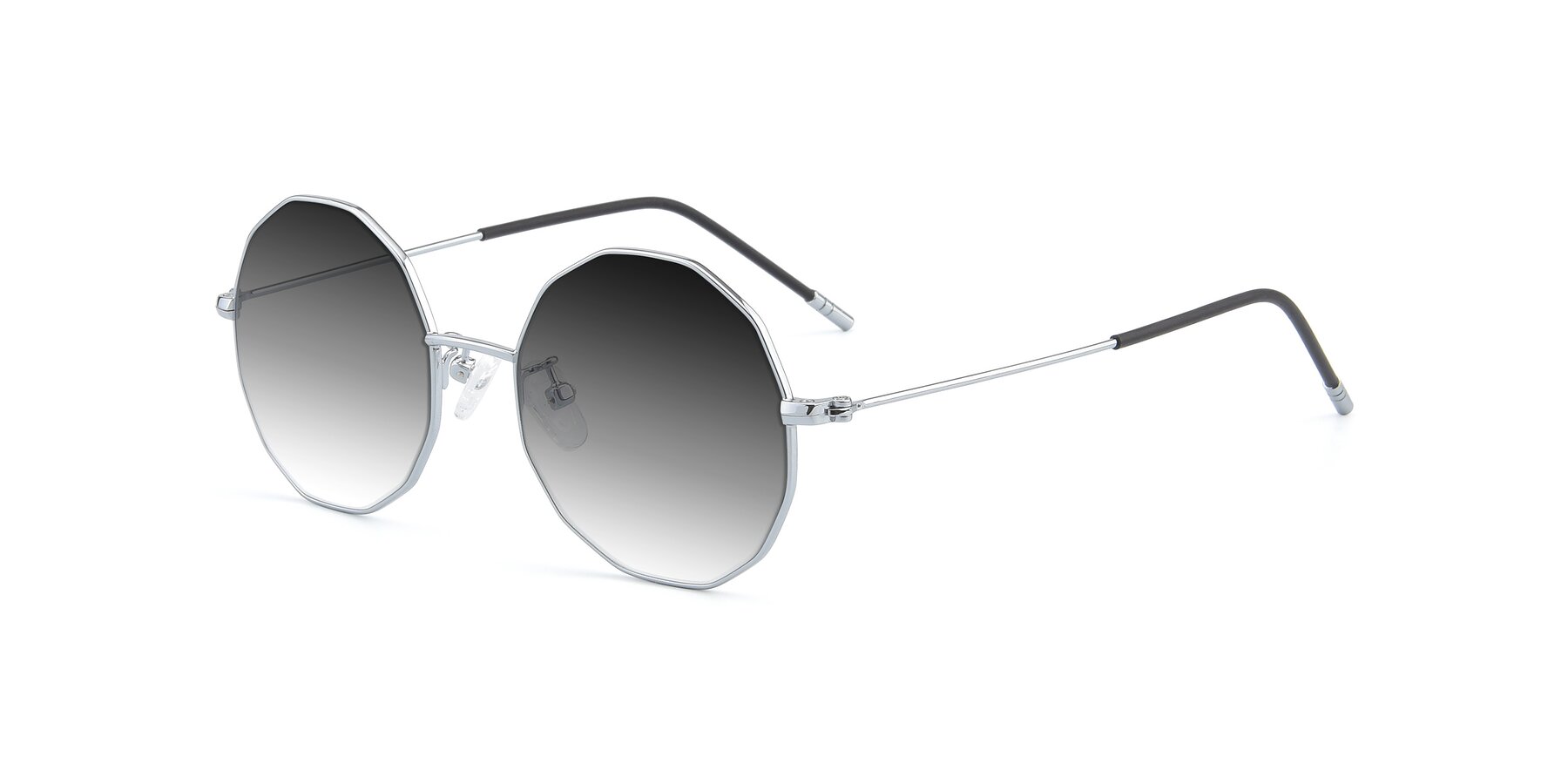 Angle of Dreamer in Silver with Gray Gradient Lenses